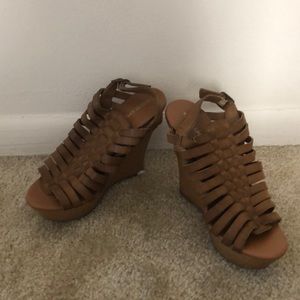 Brown wedges. Good condition